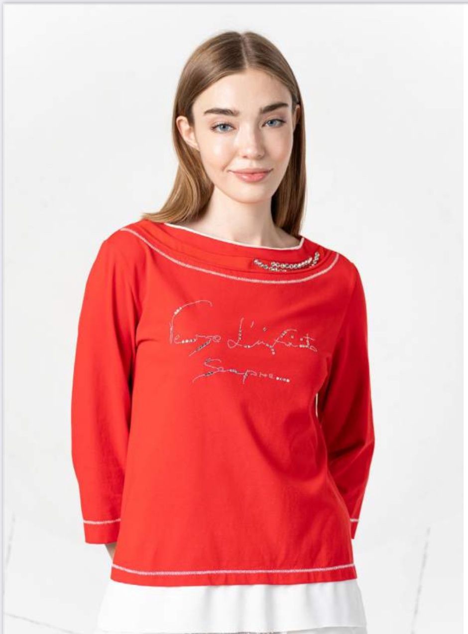 EC- T-Shirt long sleeves mesh collar