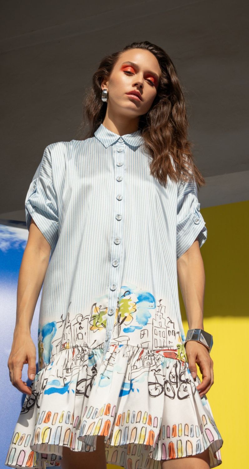 LeslieMonteCarlo - Vence - Dress Frill short sleeves