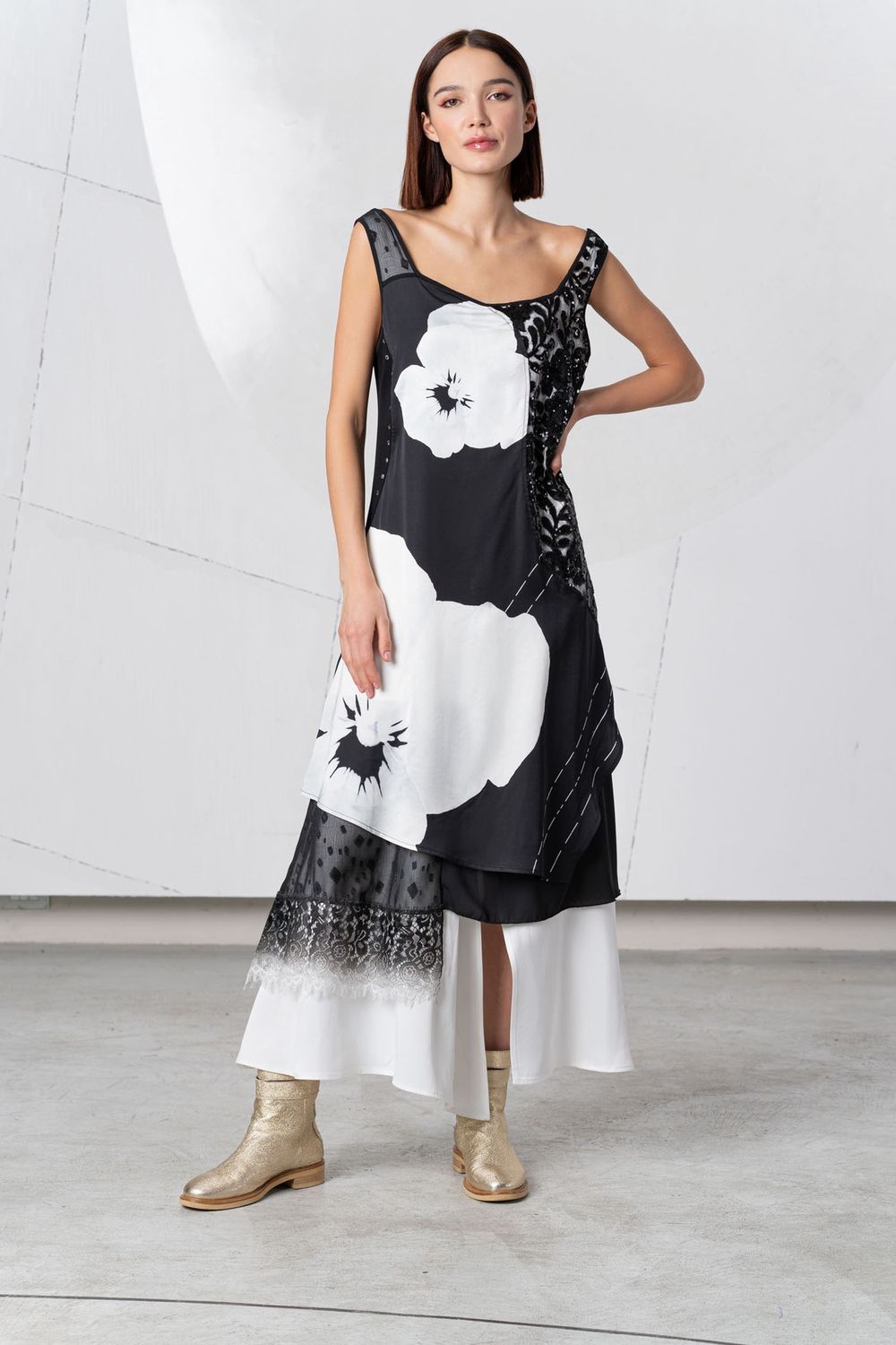 Elisa Cavaletti- Dress ST.VIOLA camelia