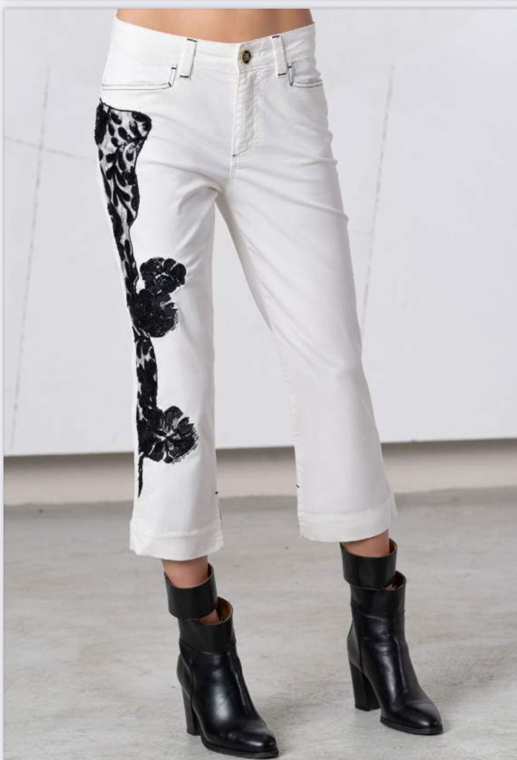 Elisa Cavaletti- Pants NERO-NERO lace