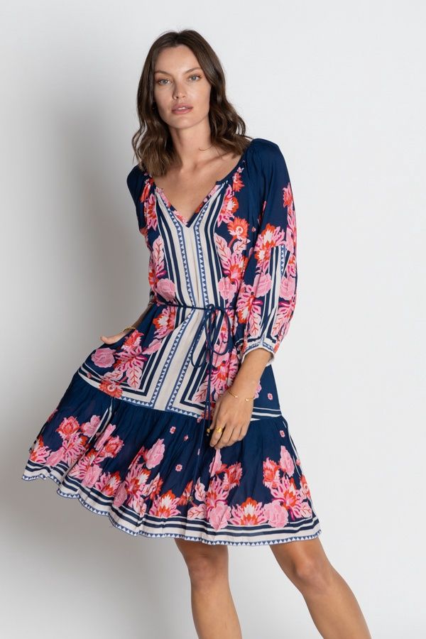 LULASOUL NAVY LADERA DRESS