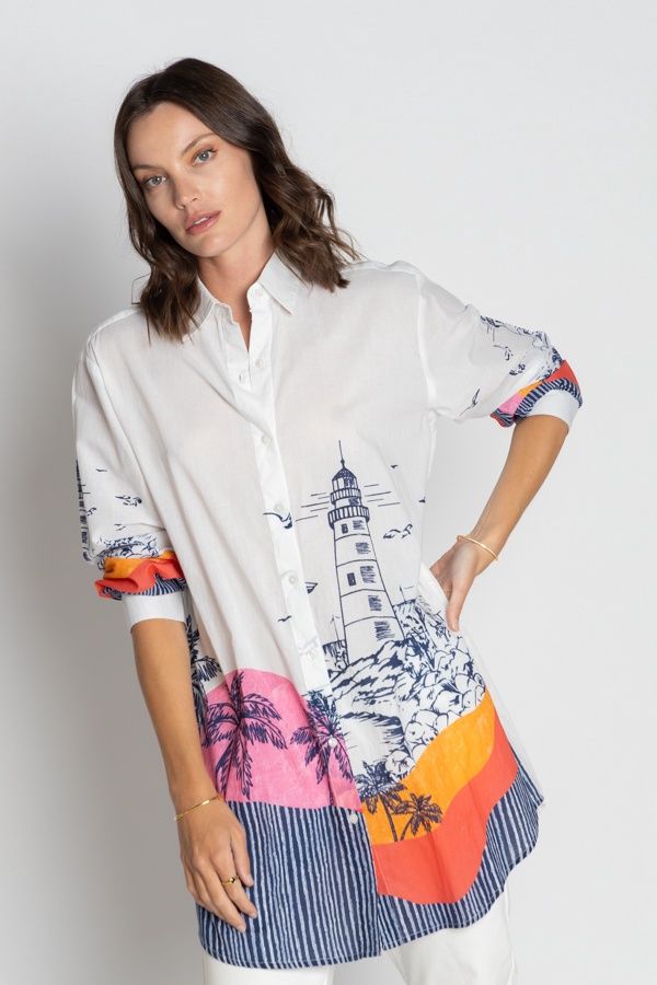 LULASOUL PRINT BYRON SHIRT