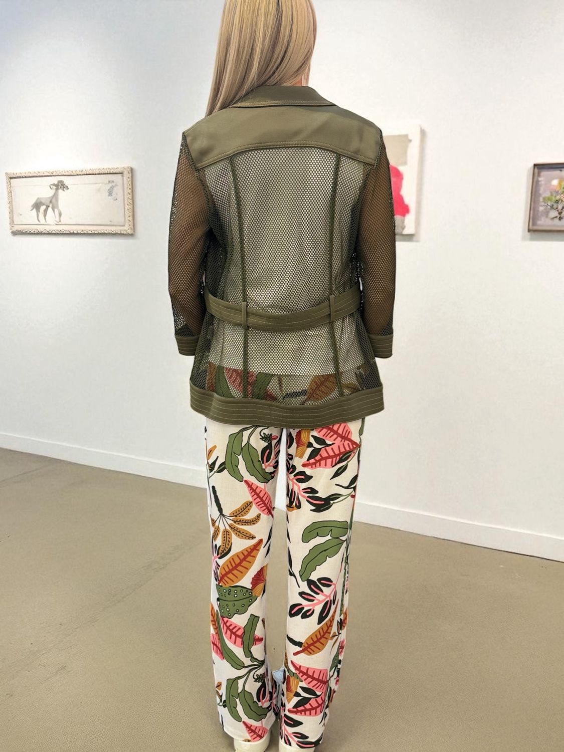 Fuego - Jungle White Flowing Palazzo