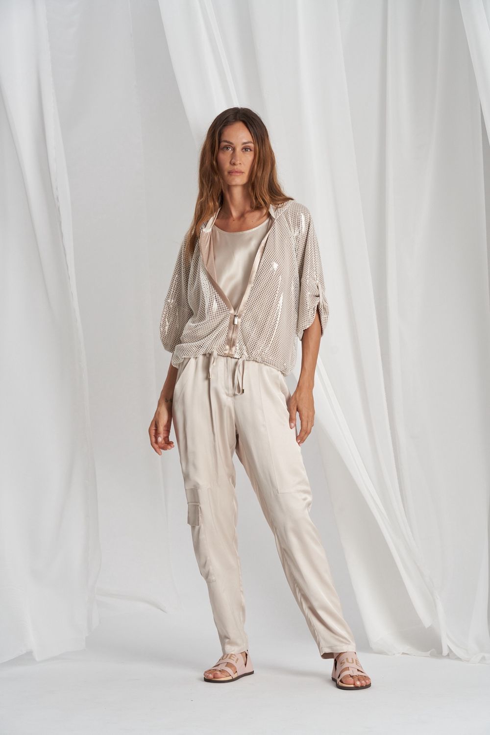 Tricot Chic- Pants cargo satin