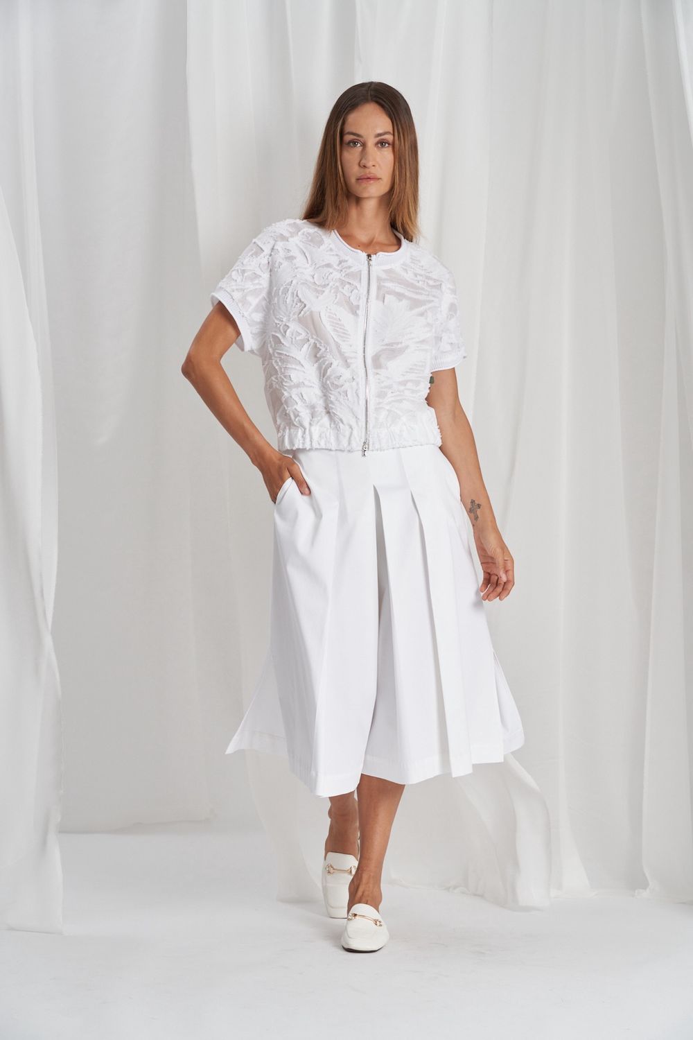 Tricot Chic- Jupe culotte ties with belt