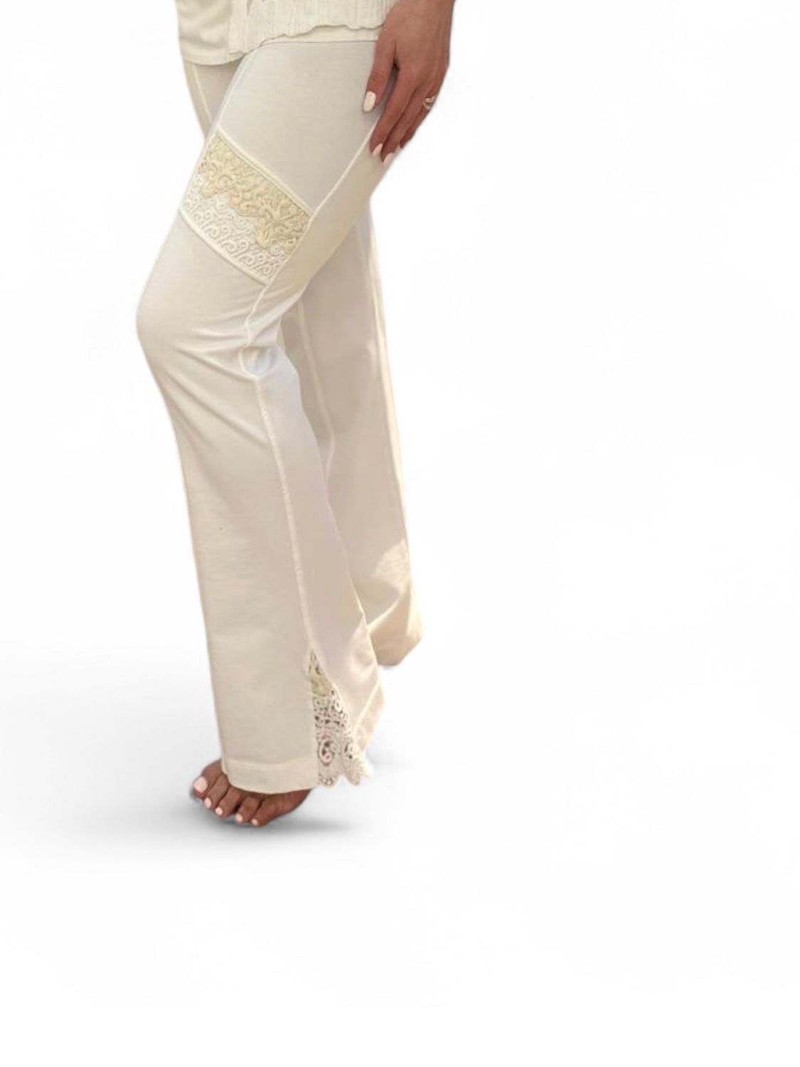 Elisa Cavaletti- Pants bootleg lace details