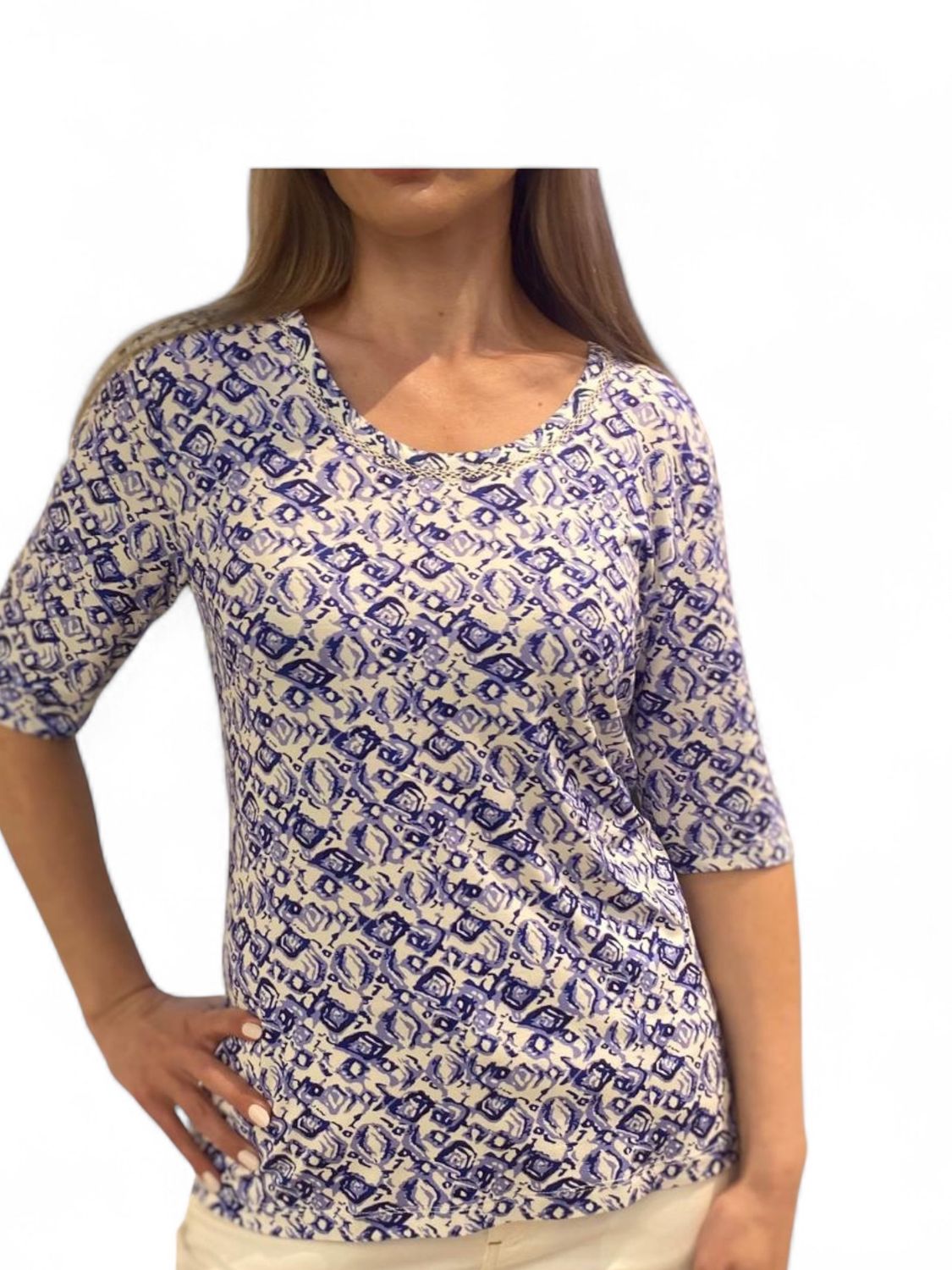 Fuego -T-Shirt Blue print