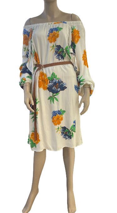 Marley- dress off should silk print short