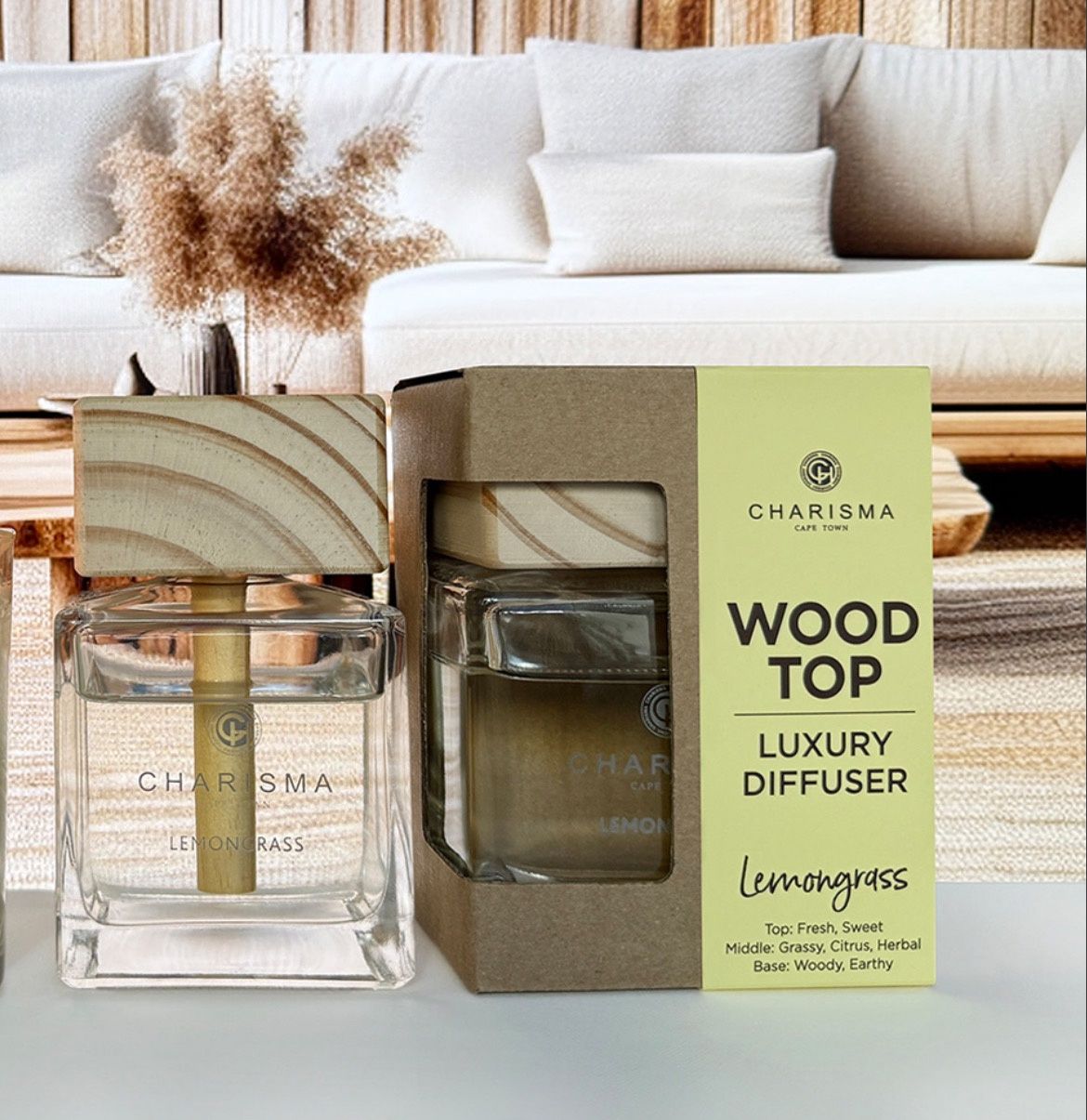 Charisma - Wooden top Diffuser Lemongrass