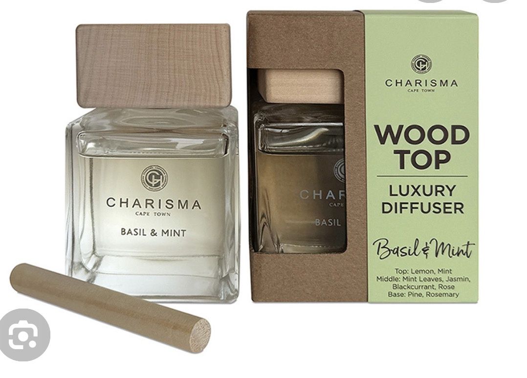 Charisma - Wooden top Diffuser Basil&amp;Mint