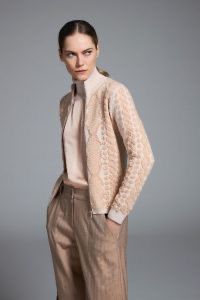 Tricot Chic - Cardigan braid Peach