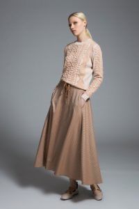 Tricot Chic - Pull round neck braid Peach
