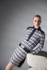 Tricot Chic - Dress check Navy White