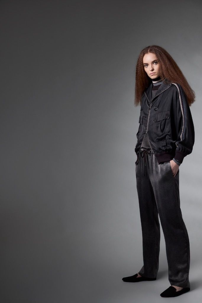 Tricot Chic - Pants draw string silk Black