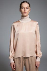 Tricot Chic - Polo satin Taupe