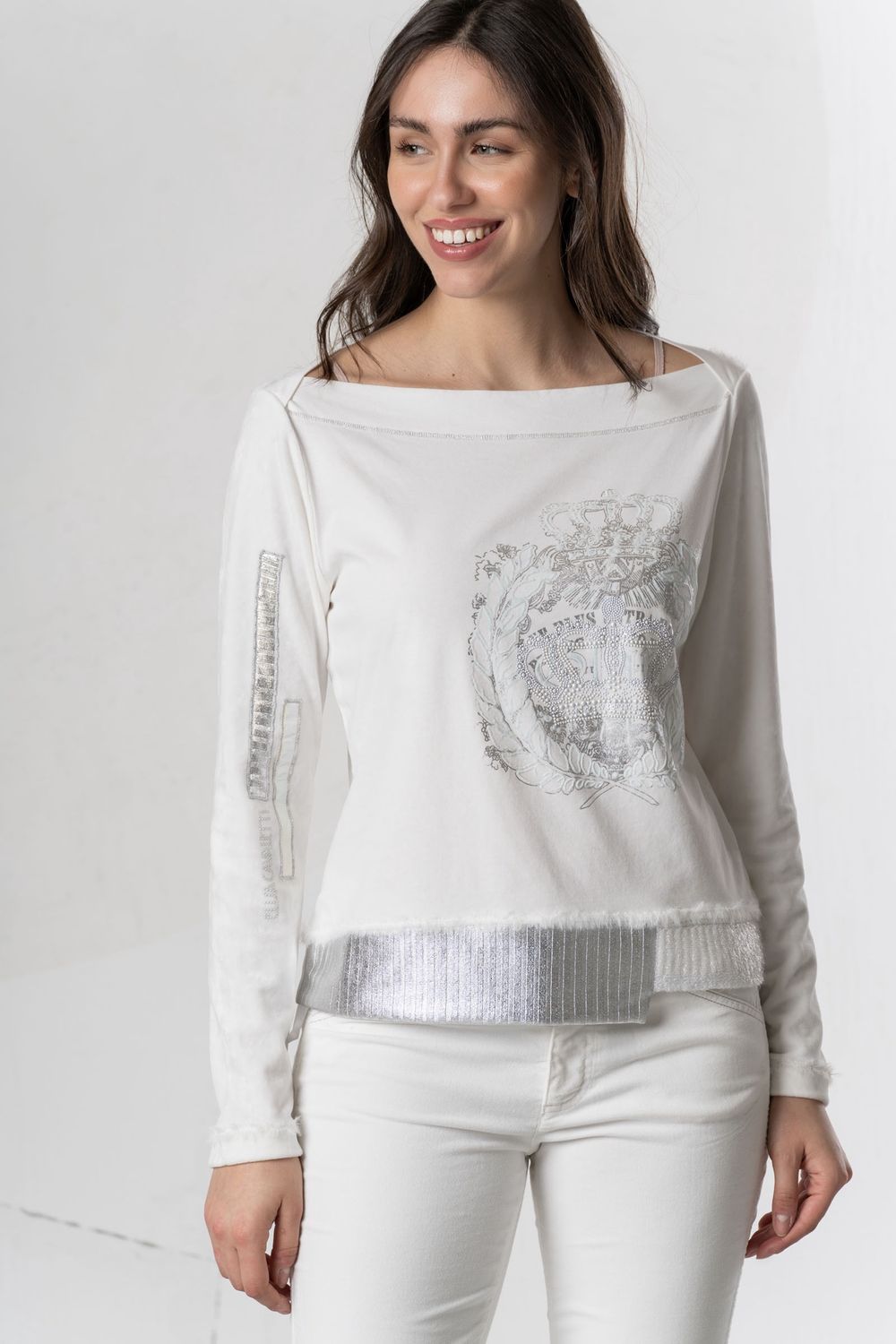 Elisa Cavaletti - Top satin band Black