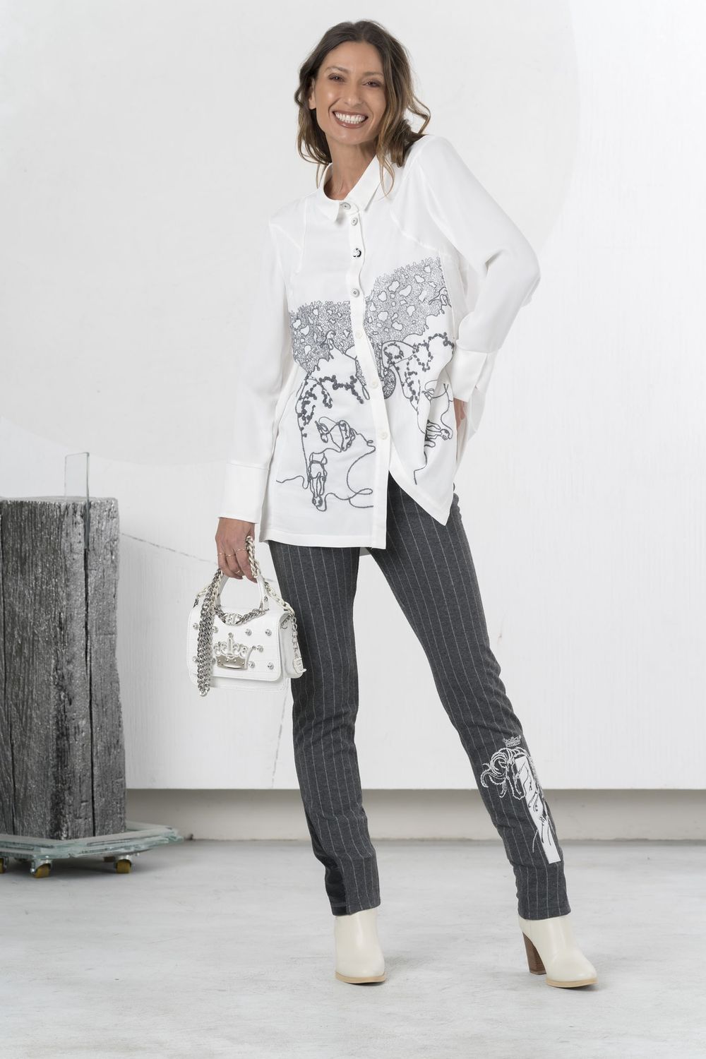 Elisa Cavaletti - Shirt leopard print Off White