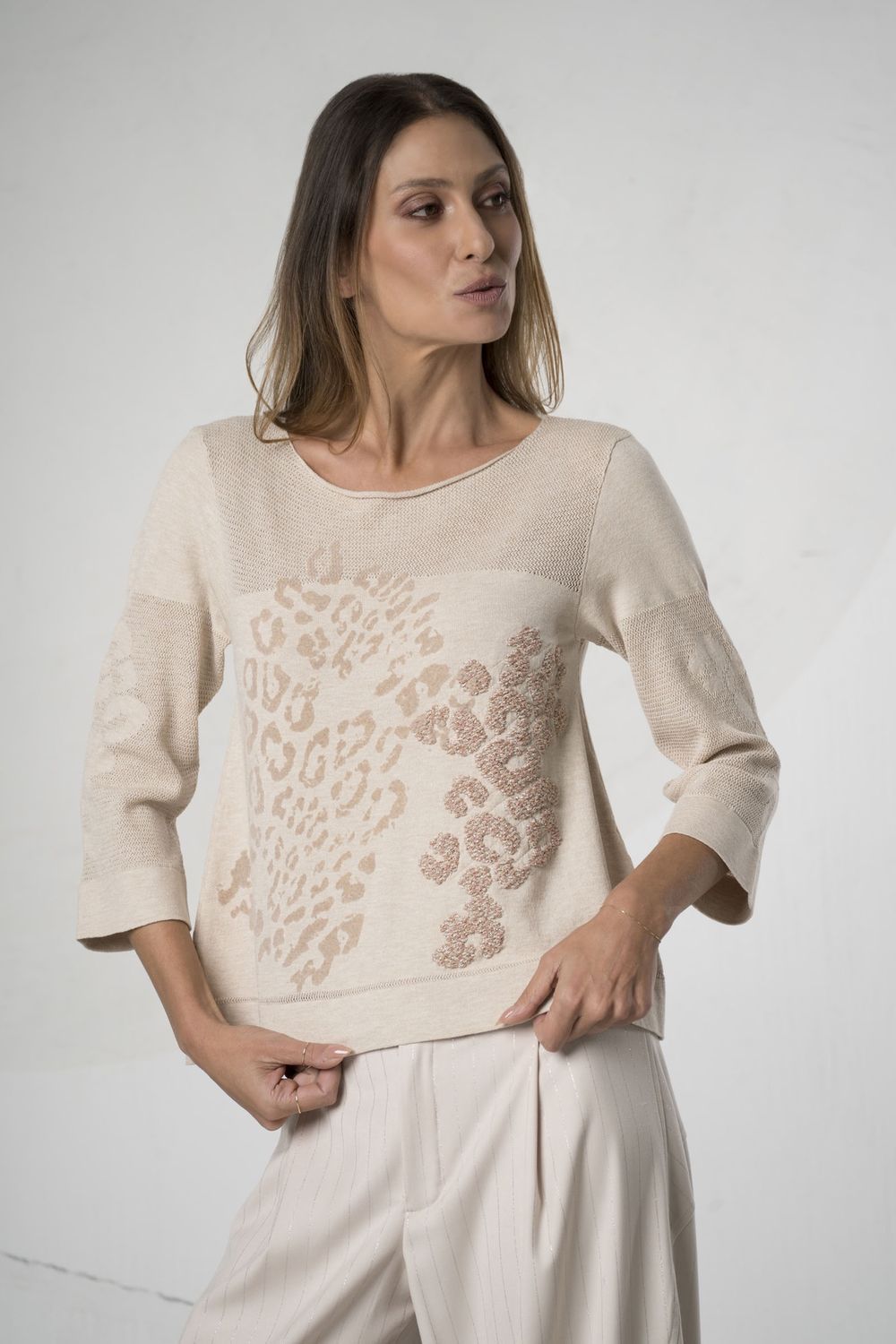 Elisa Cavaletti - Jersey leopard Beige