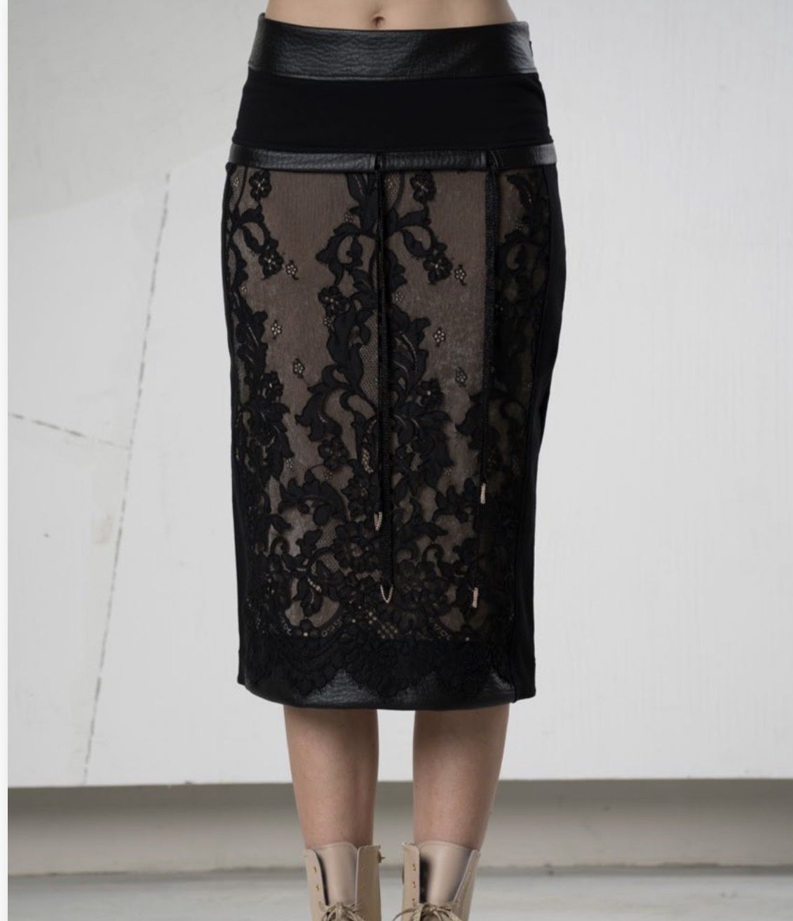Elisa Cavaletti - Skirt lace Black Pink