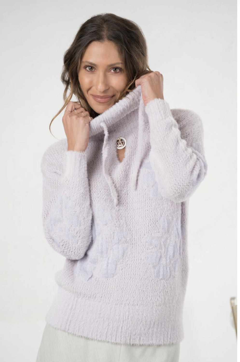 Elisa Cavaletti - Jersey polo mohair Lilac