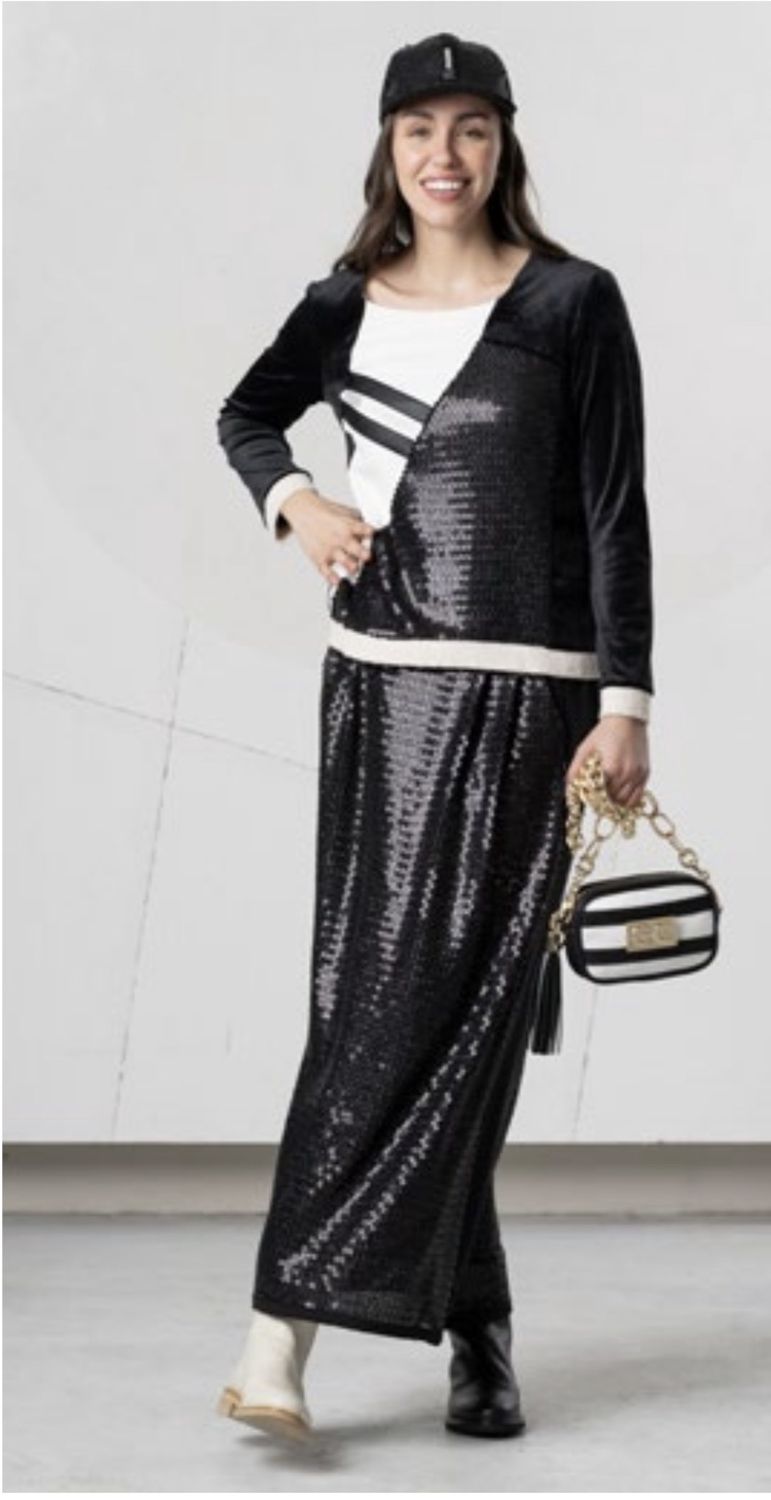 Elisa Cavaletti - Skirt Sequence Black