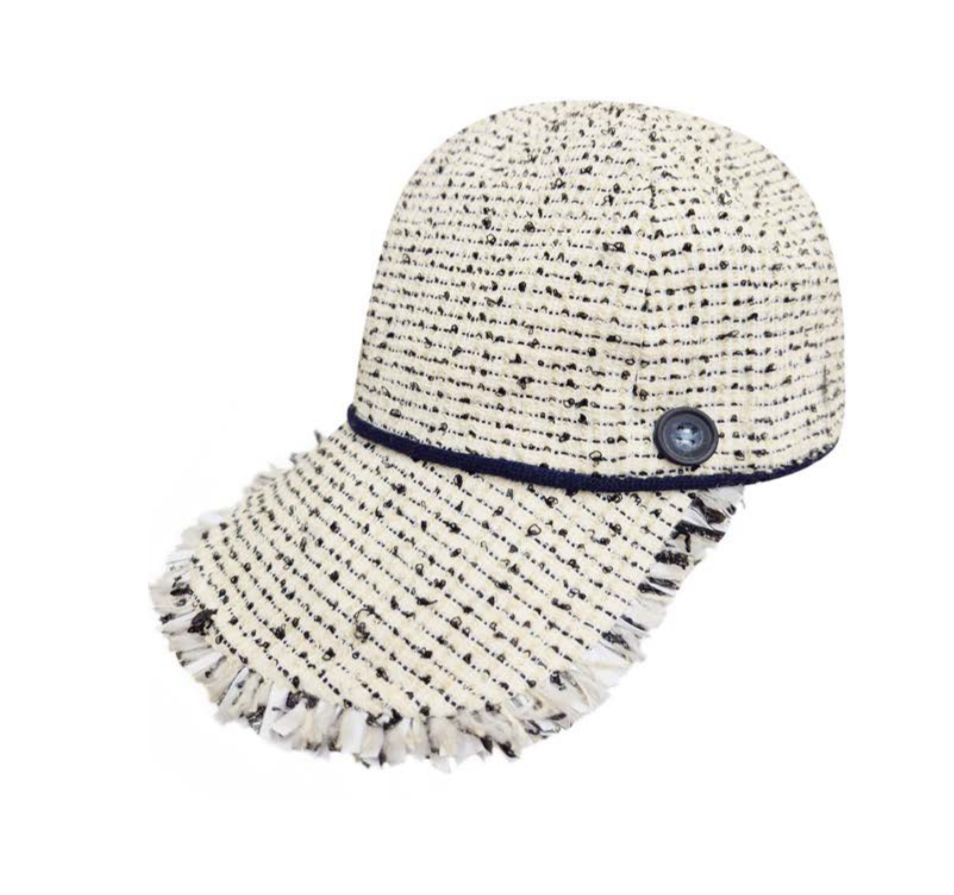 Tricot Chic - Cap Off white navy trim