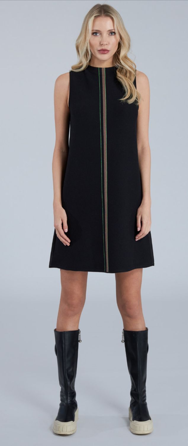 Tricot Chic - Dress scuba sleevles Black