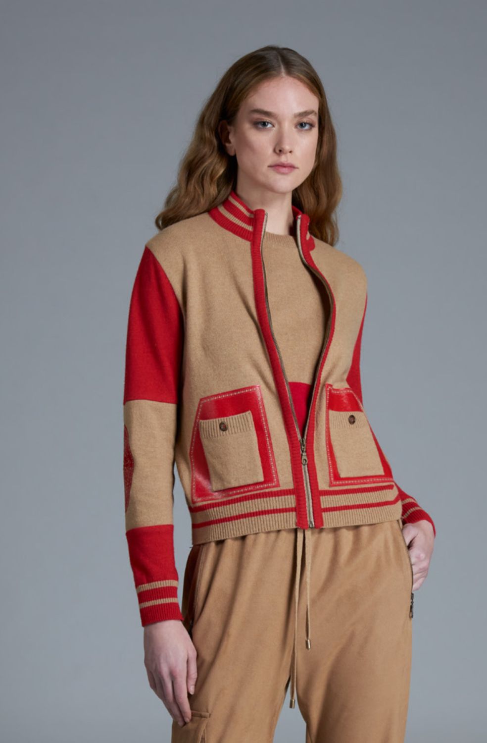 Tricot Chic - Cardigan Camel Red