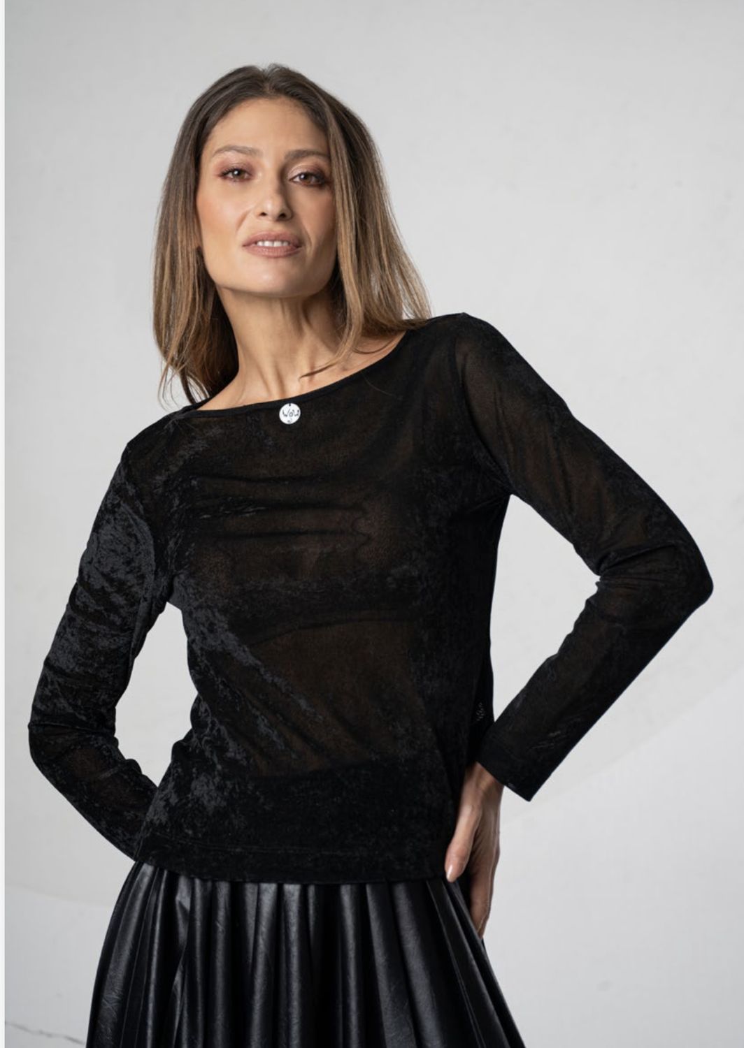 Elisa Cavaletti - Top Velvet Black