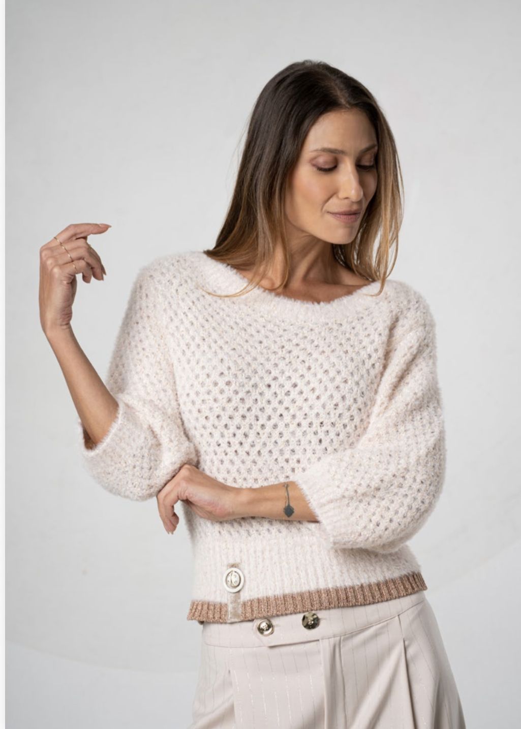 Elisa Cavaletti - Jersey round neck Salmon Pink