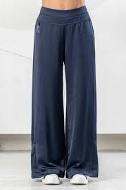 Elisa Cavaletti - Palazzo satin Obo Navy