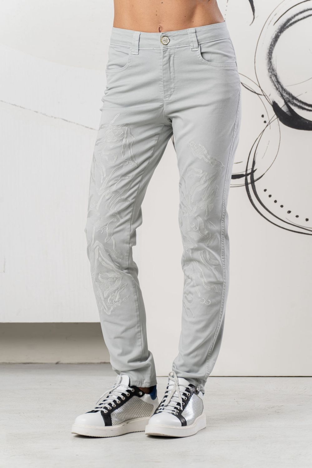 Elisa Cavaletti - Pants coupe cigarette Compagnia Grey