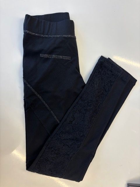 Elisa Cavaletti - Leggings lace buttom Black