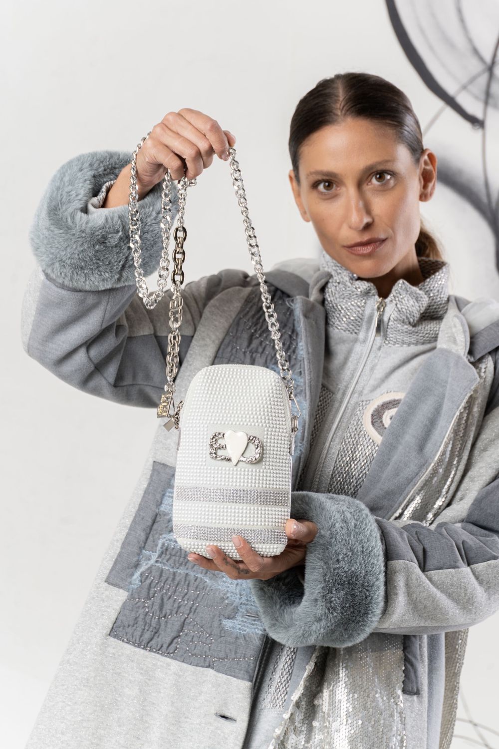 Elisa Cavaletti - Bag cellphone holder argento