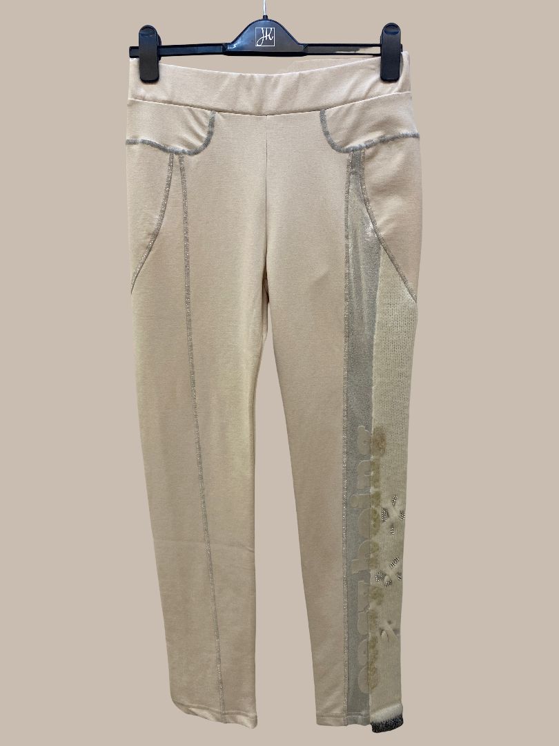 Elisa Cavaletti - Leggings easy foil side Beige