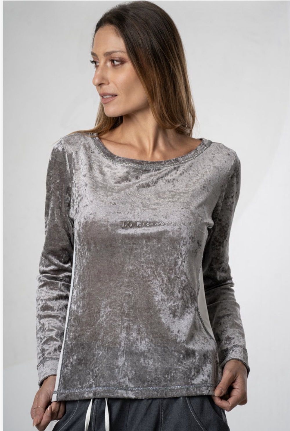 Elisa Cavaletti - Top velvet Anthracite