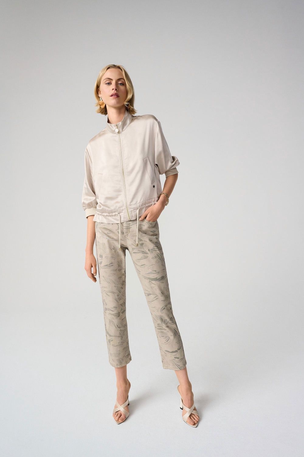 Joseph Ribkoff - Pants abstract print taupe