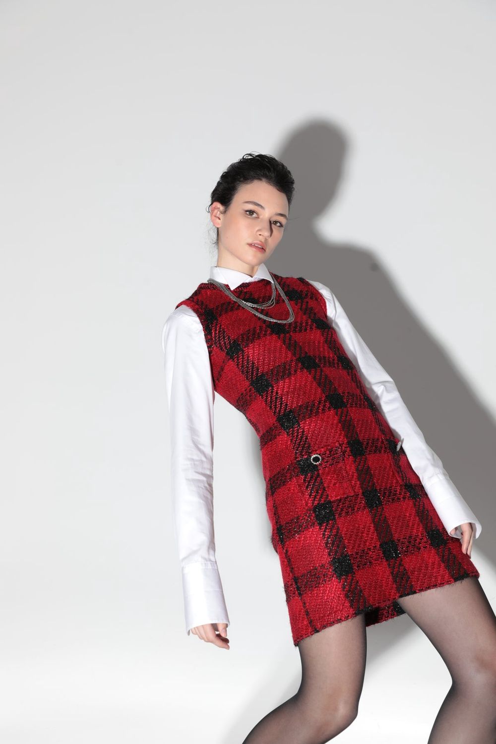 Leslie Monte Carlo - Dress sleevles in italian tweed