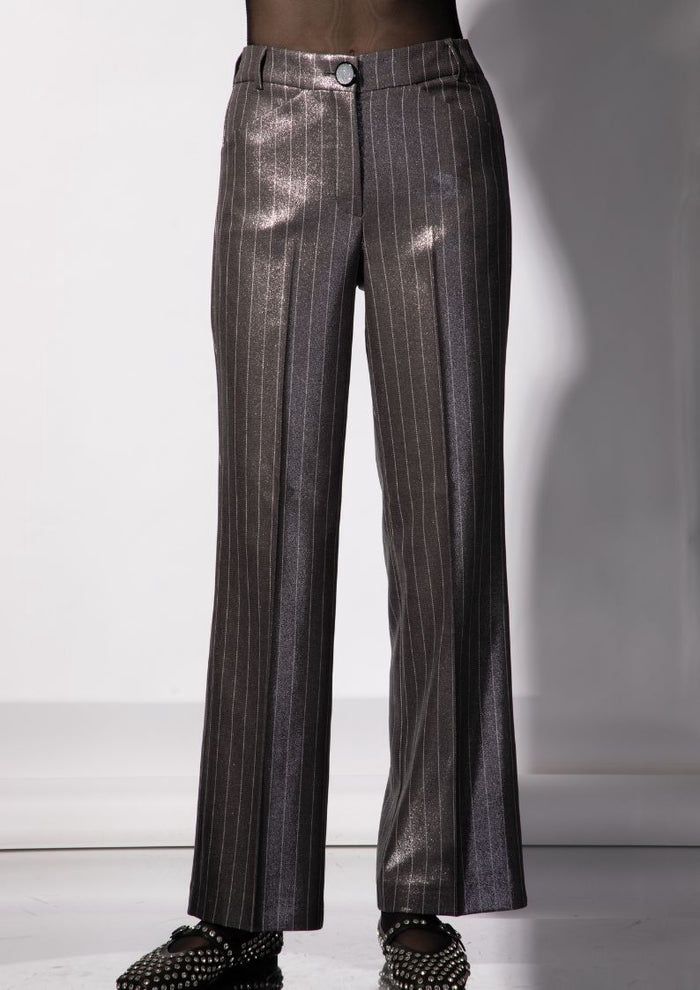Leslie Monte Carlo - Pants straight cut striped