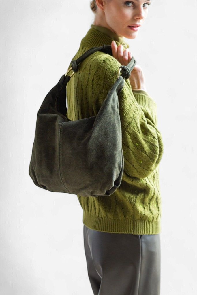 Clips - Bag suede brown