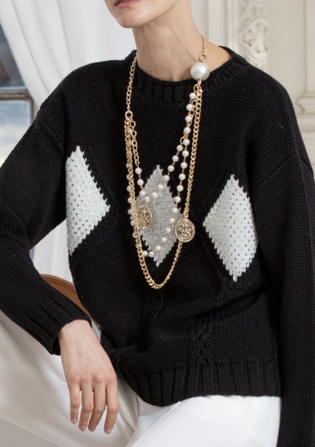 Clips - Necklace chains pearl coins