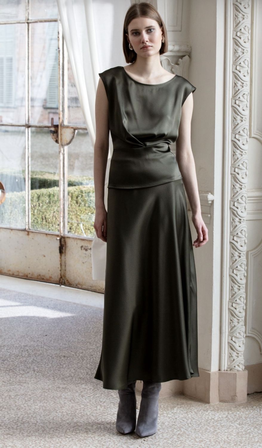 Clips - Cami silk Kaki