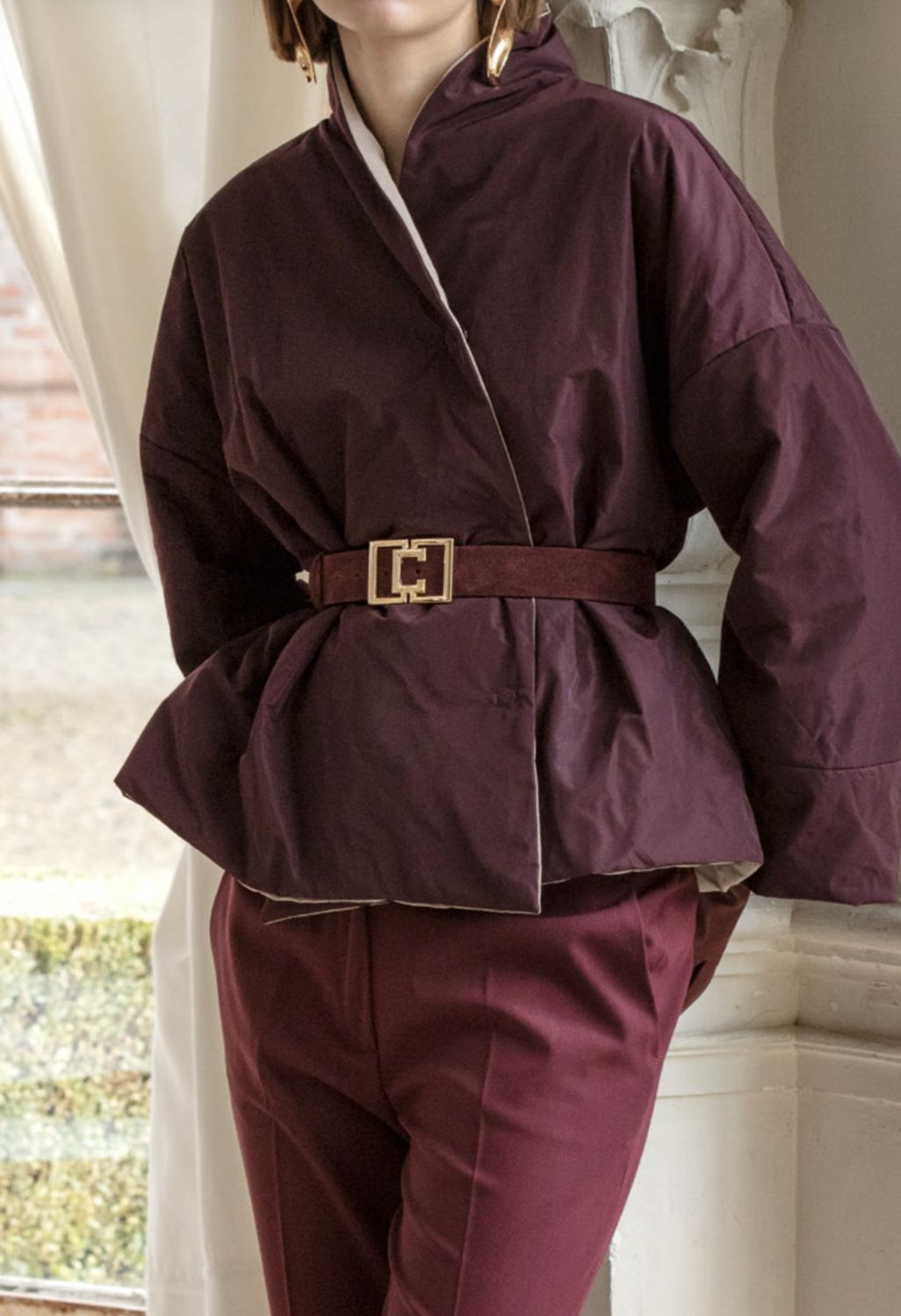 Clips - Belt suede Burgundy