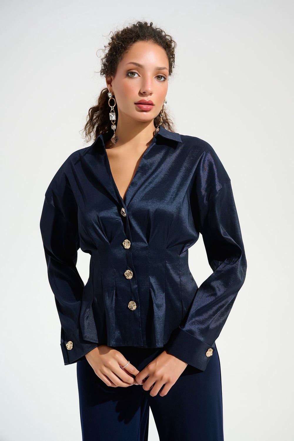 Joseph Ribkoff - Shirt tafferas gold buttons