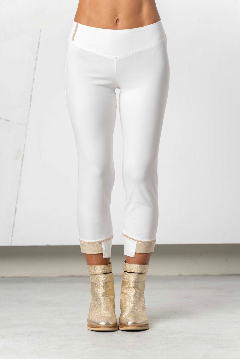 Elisa Cavaletti - Leggings lycra with gold knit buttom