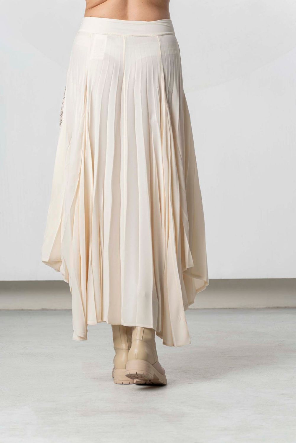 Elisa Cavaletti - Skirt assymetrical plisse midi