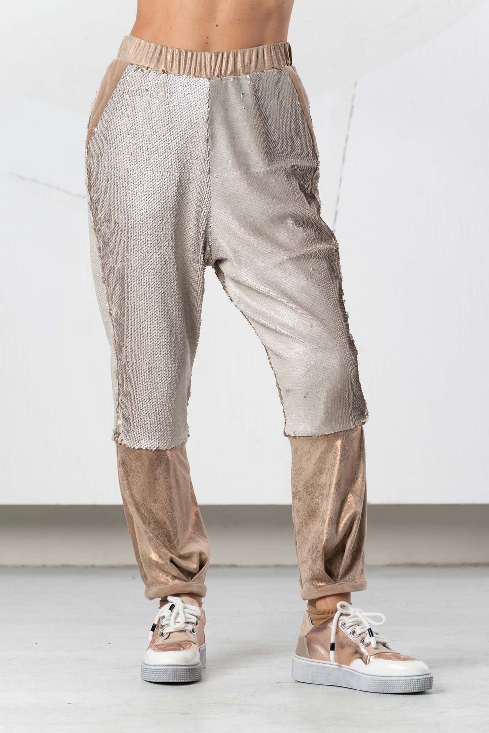 Elisa Cavaletti - Jogging elegant with sequence faux leather and sequence
