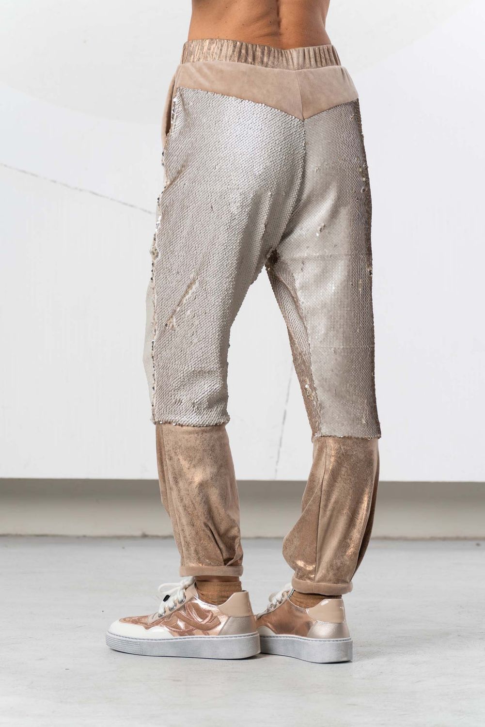 Elisa Cavaletti - Jogging elegant with sequence faux leather and sequence