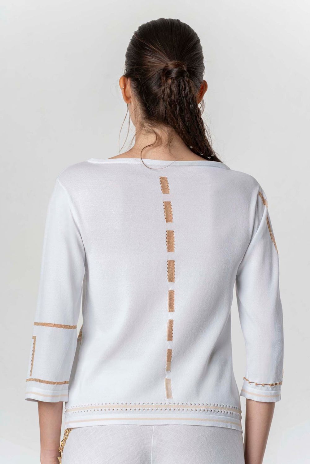 Elisa Cavaletti - Sweater knit gold flowers