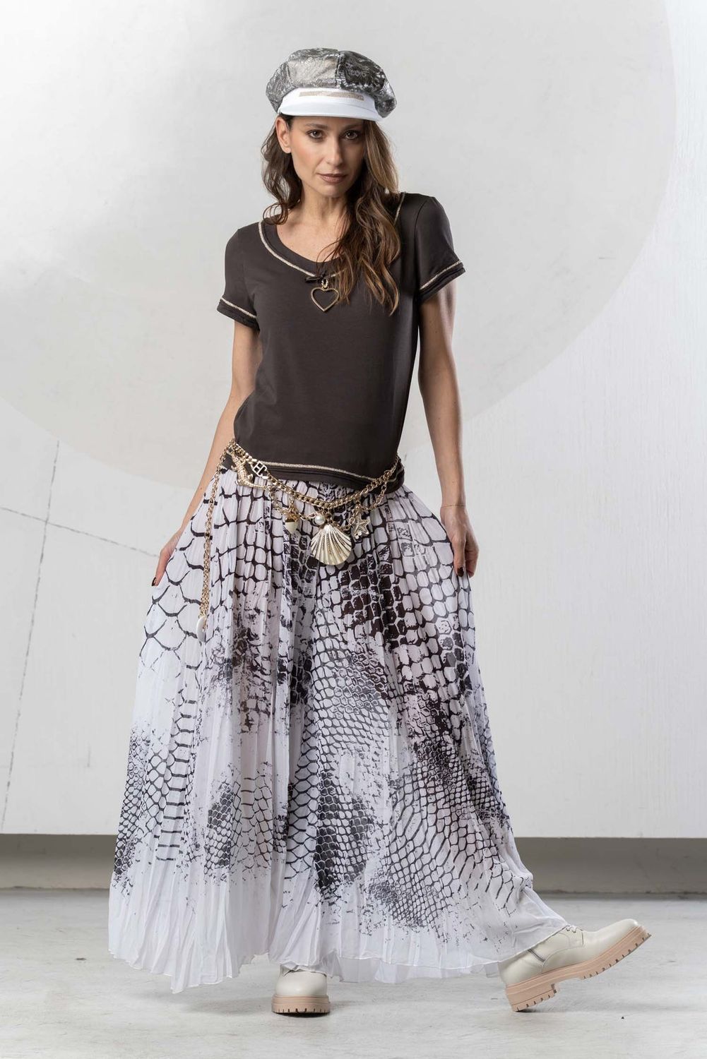 Elisa Cavaletti - Palazzo brown python print